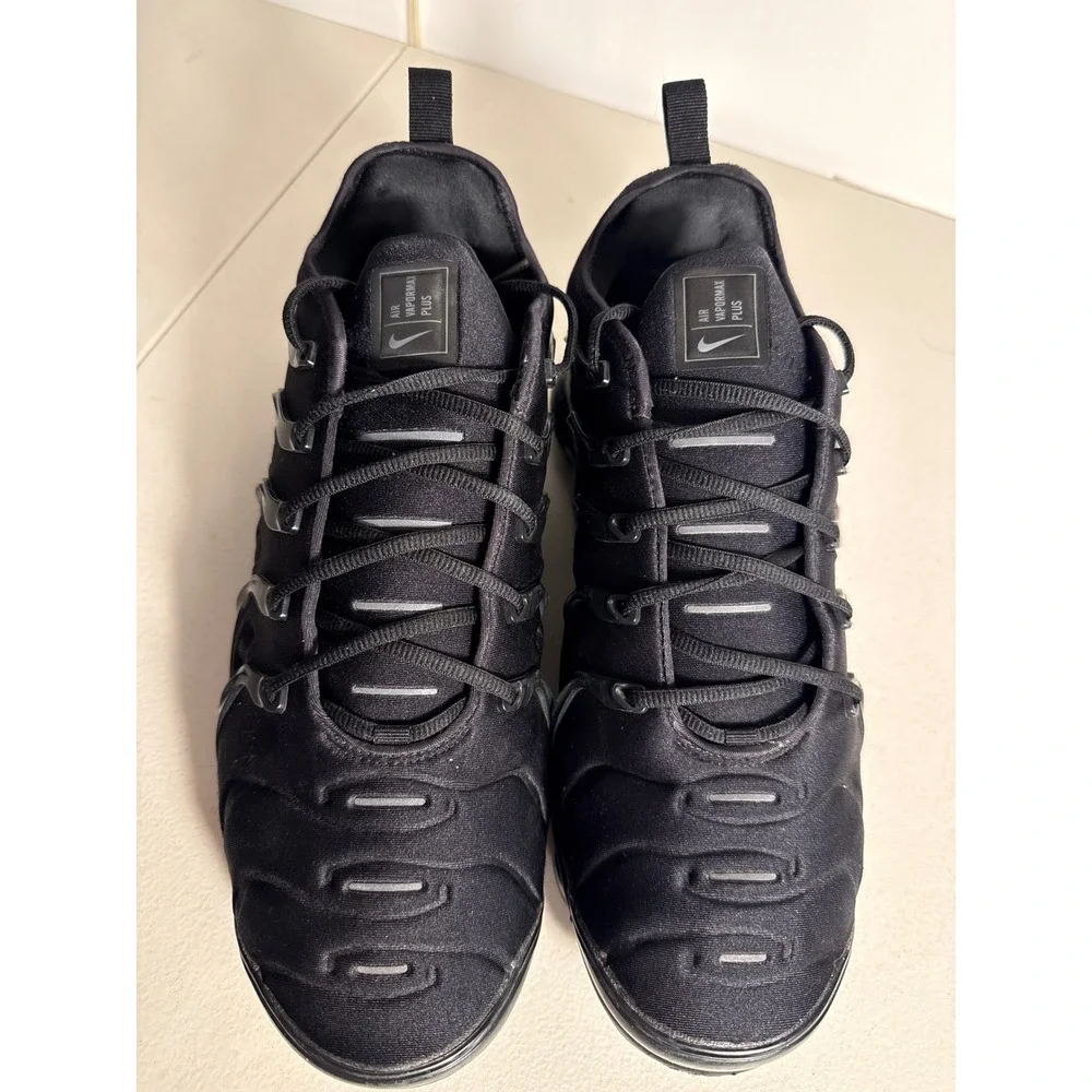 Nike Air VaporMax Plus Triple Black Mens Running Shoes 924453-004 Size 13 - Picture 3 of 10